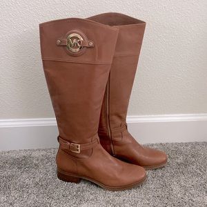Michael Kors tan riding boots